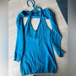 HEAVENLY SENT MINI DRESS (BLUE) with bolero!! Great condition 🩵